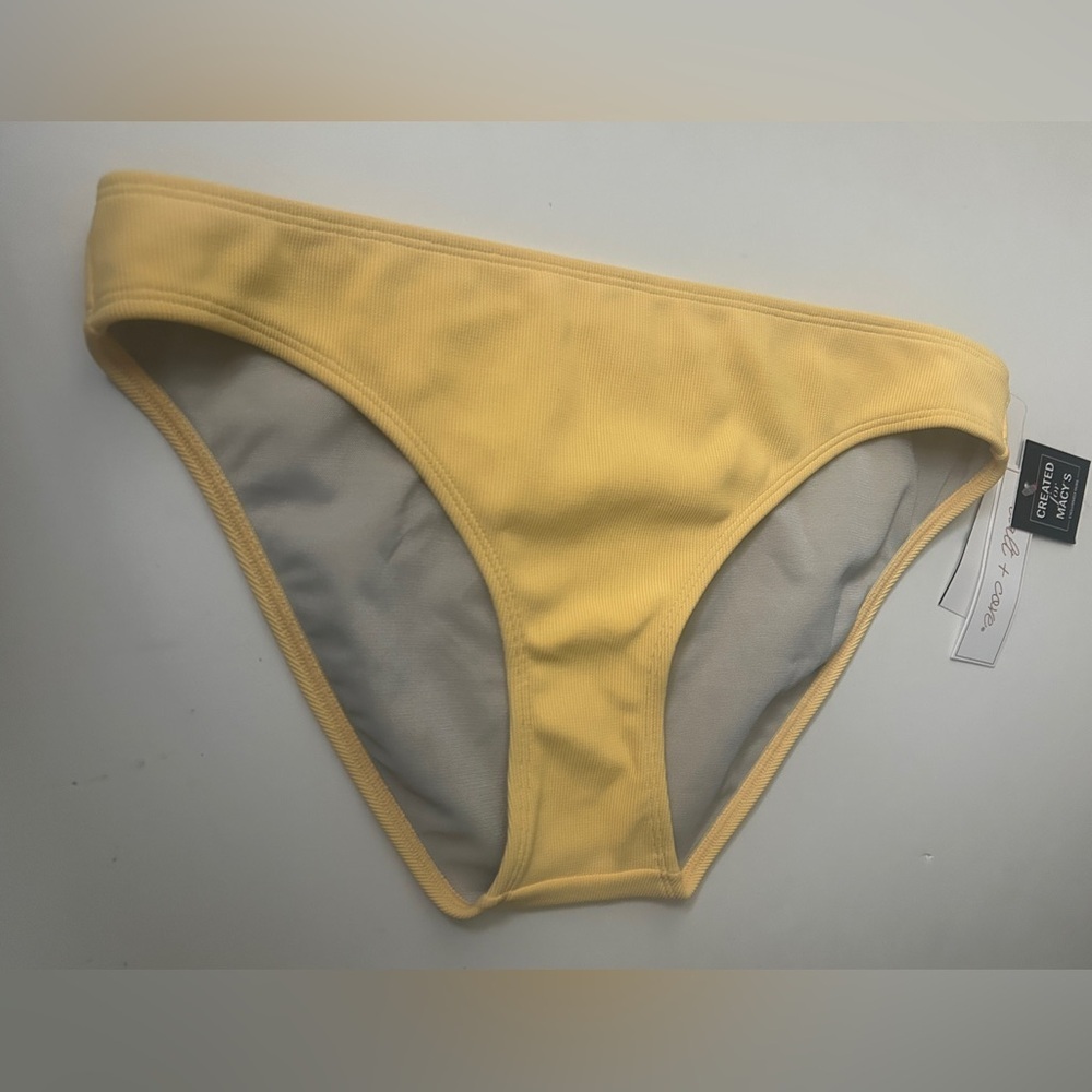 Salt + Cove Ribbed Bikini Bottoms In Sunset Yellow L